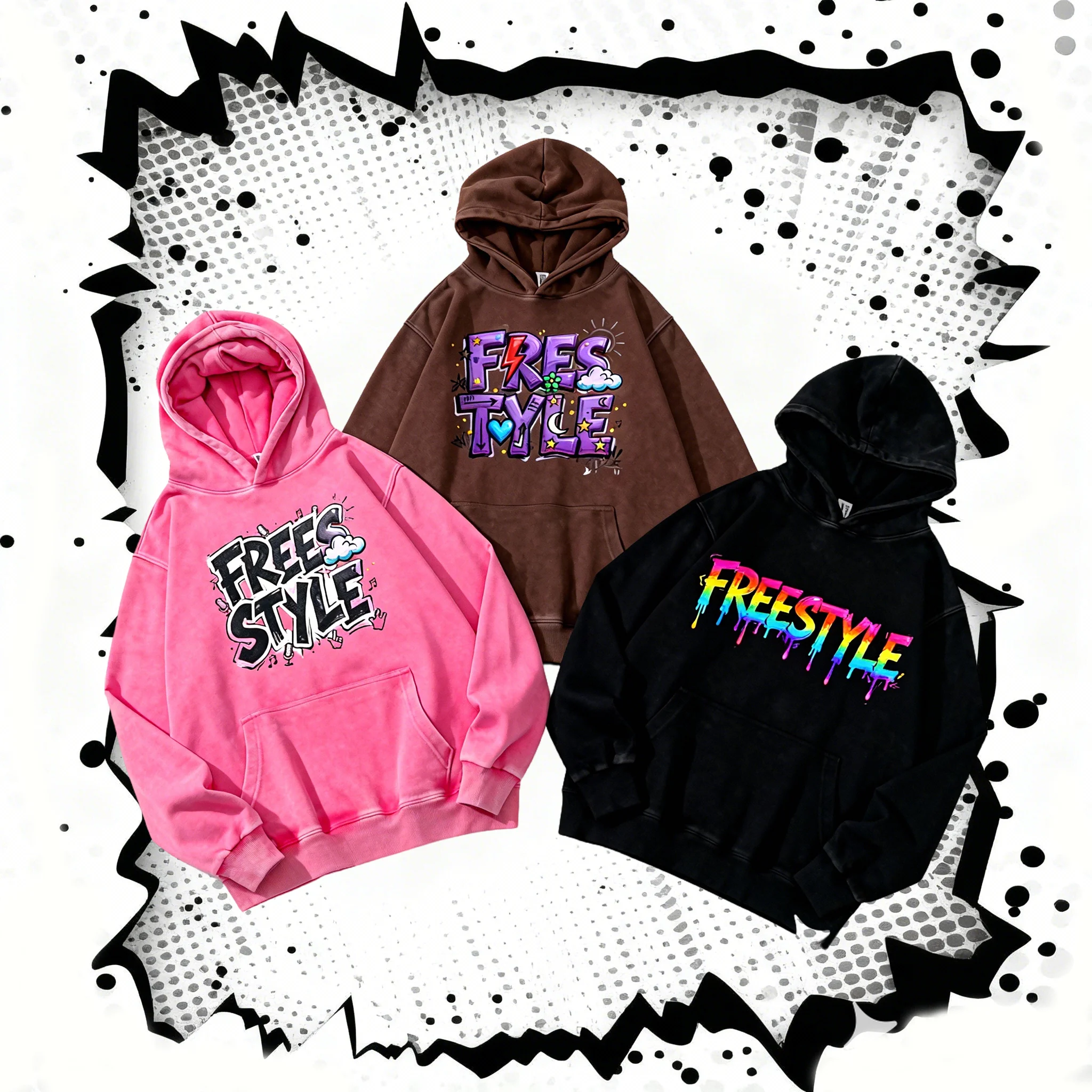 10pcs Wholesale Water-Washed Hoodie · Custom Print Supported|unisex|Selected premium fabrics|veryday wear|cotton hoodie