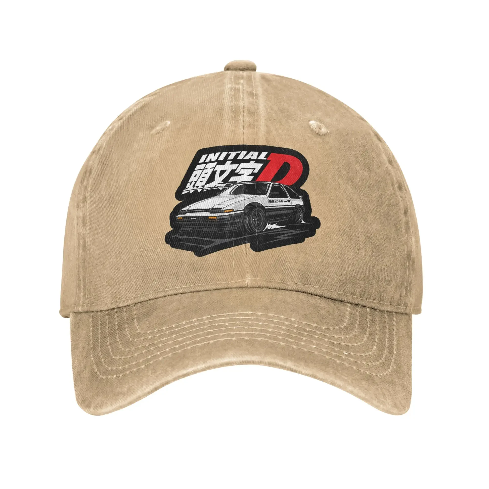 Adjustable Hat Summer Unisex Baseball Hats Anime Drift AE86 Initial D Washed Denim Cap Casual Baseball Caps