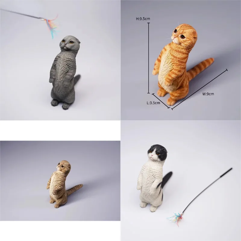 

JXK 1/6 Scale Scottish Fold Resin/metal Simulation Fashion Cute Pet Toys Model of 12inch Action Figures Ornament Props