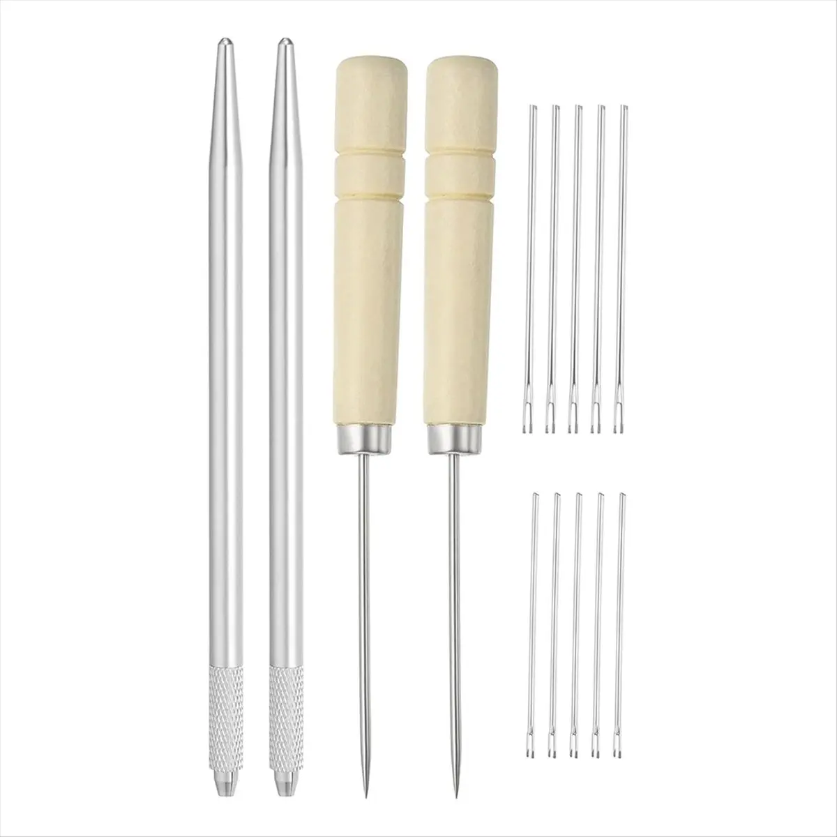 DT57 LATEST MODEL Doll Hair Rooting Holders Kit, 0.6mm/0.8mm Doll Hair Rerooting Knitting Needles with Awls Crochet Hooks Doll W