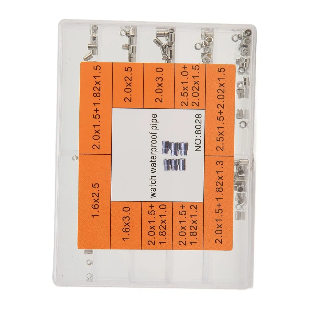 Silver Watch Crown Tube Pipe Stainless Steel 8.6*6.4cm Stainless Steel Crown Watch Crown Assortment for Watch Renovation