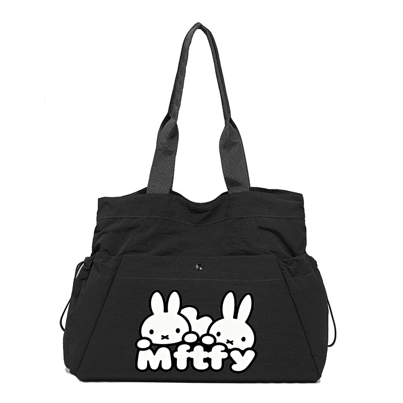 حقيبة كتف Miffy Minimalist مطبوعة ذات سعة كبيرة وخفيفة الوزن للنساء أثناء التنقل من نسيج النايلون المقاوم للماء #4