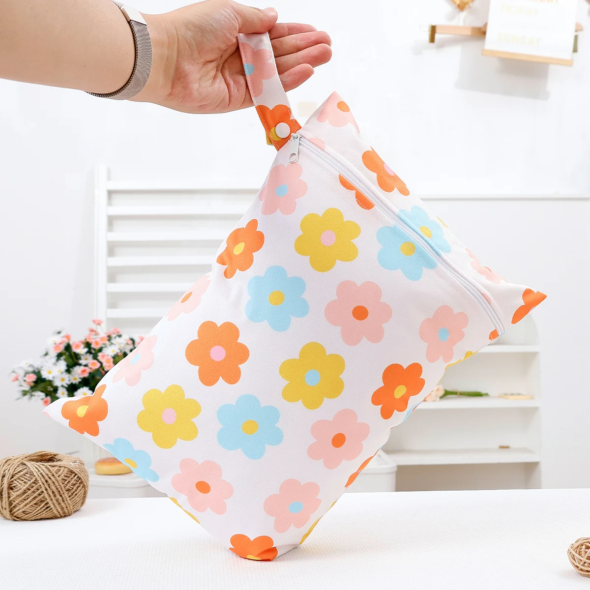 Sacs secs et humides imperméables 2 pièces/ensemble 26x36cm, pour voyage, plage, piscine, maillot de bain, sac de rangement de couches Portable réutilisable pour bébé