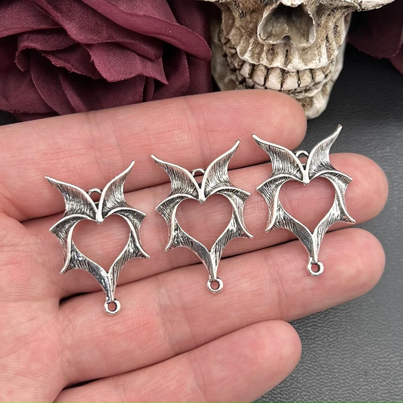 Goth Demon Wings Charms for DIY Jewellery Making