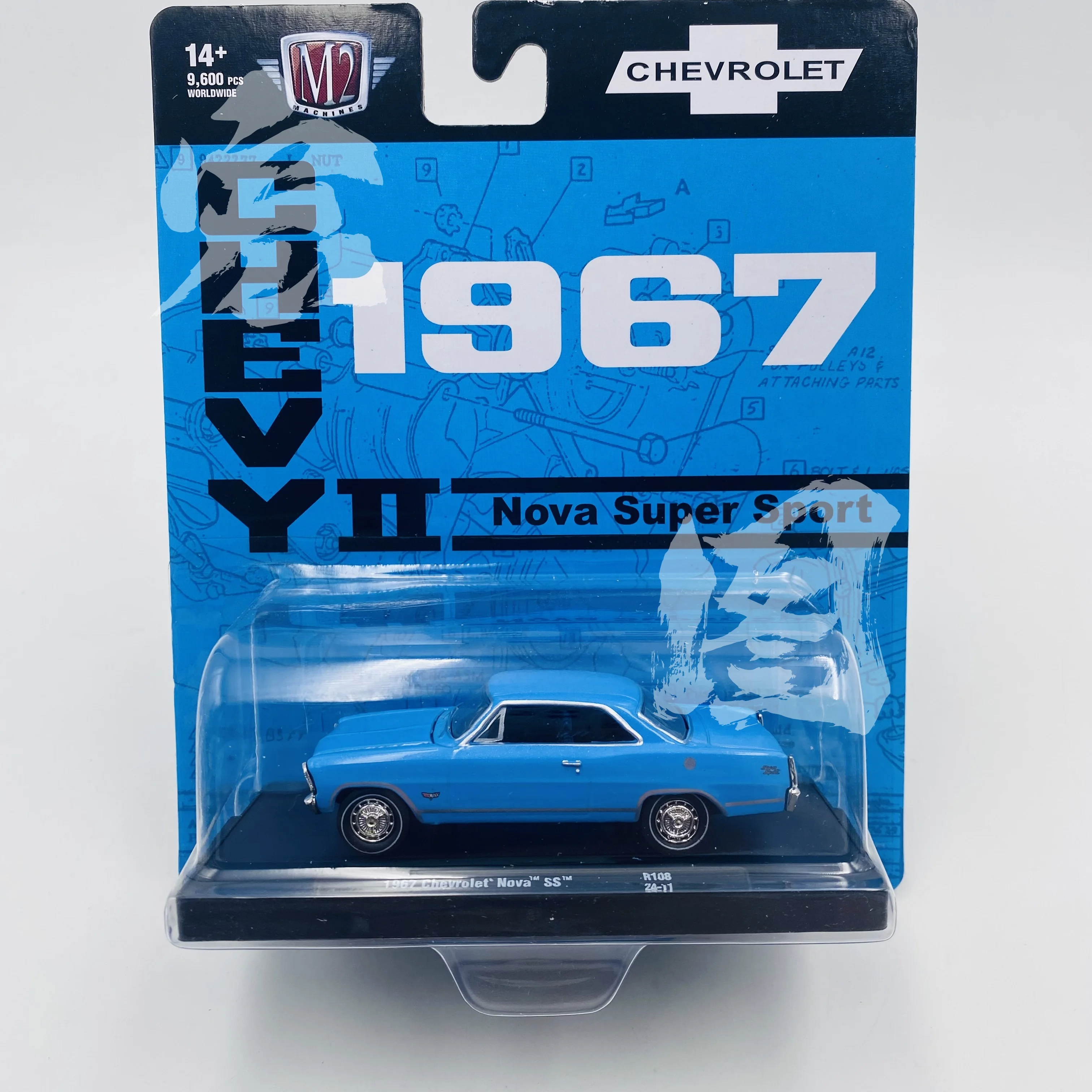 

1967 Nova SS M2 Machines 1/64 Alloy model toy