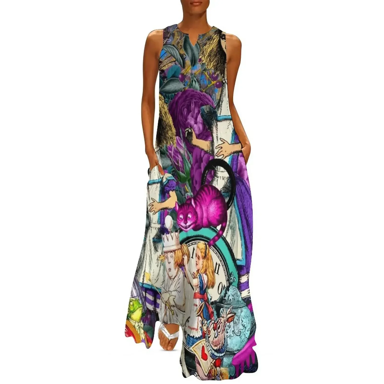 

alice wonderland, alice in vintage wonderland Long Dress long dress women luxury women's party dress evening prom