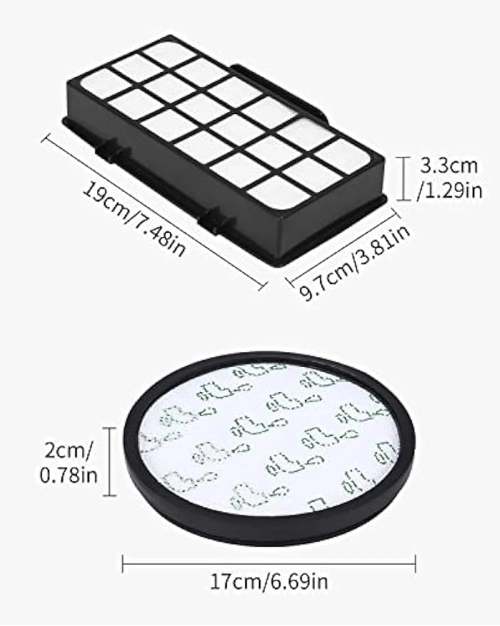 Replacement filters for Rowenta X-Trem Power Cyclonic vacuum cleaner RO6941EA RO6951EA RO6963EA RO6971EA RO6984EA RO6993EA