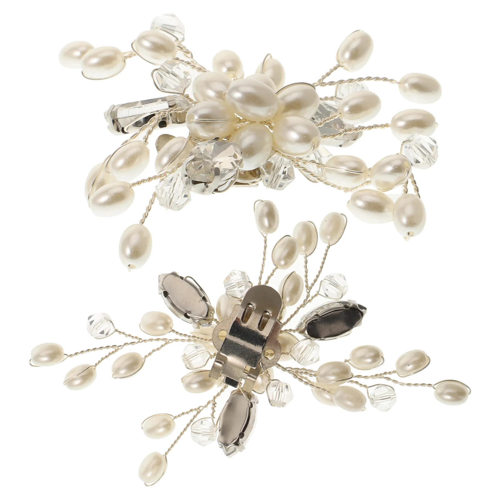 

1 Pair Pearl Shoe Buckle Crystal Diy Clip For Women Wedding Bridal Shoes Handmade Rhinestone Buckle Accessories Storage Tool