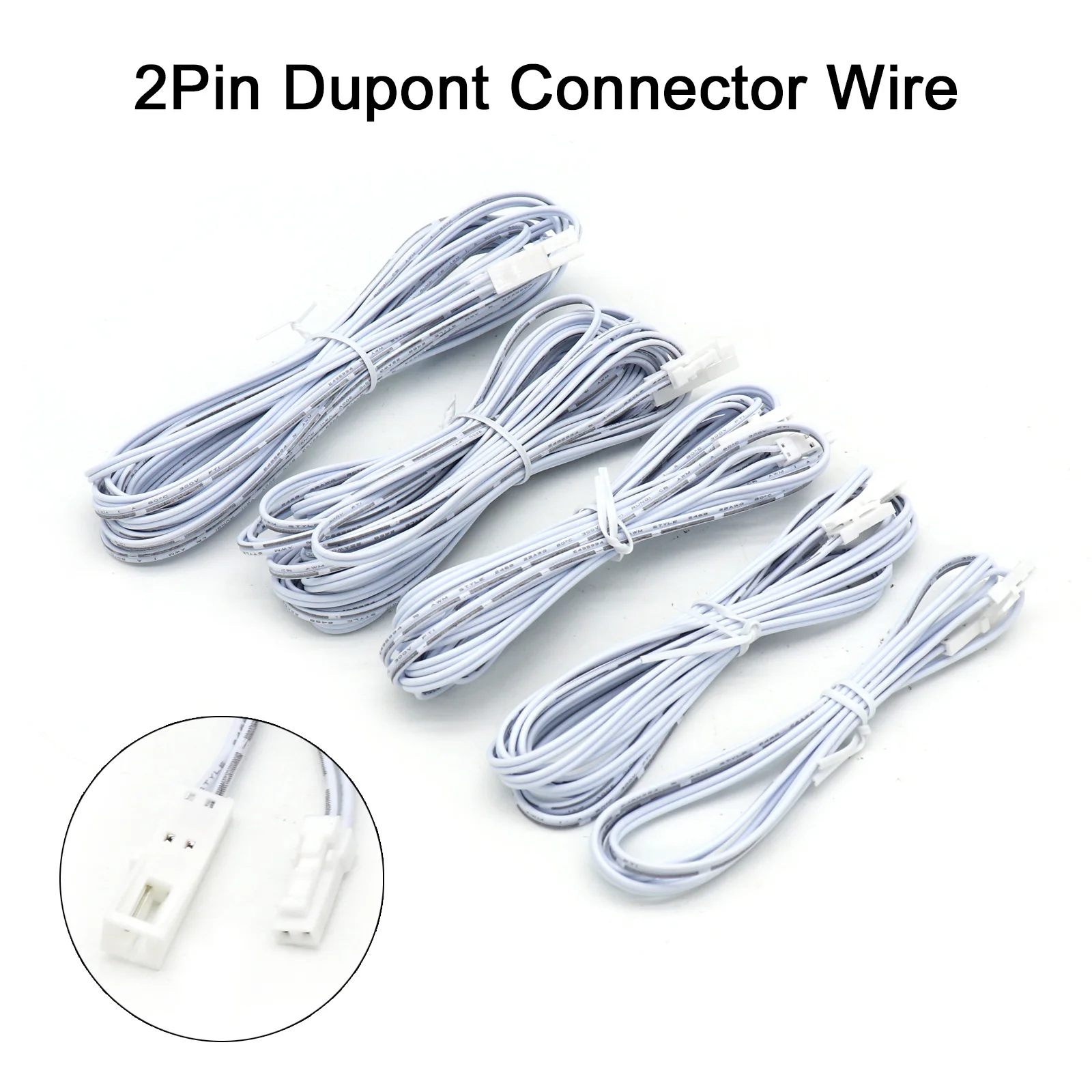 2Pin Dupont Connector Wire Cable 1m 2m 3m 5m 6m 22AWG Dupont Male to Female Plug Extension Wire