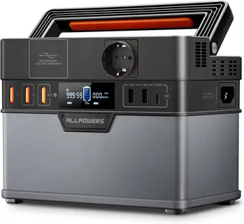 Allpowers ALLPOWERS 110V 220V AC 300W Power Station Pure Sine Wave 288Wh Portable Generator Powering Car Refrigerator TV Drone Laptops