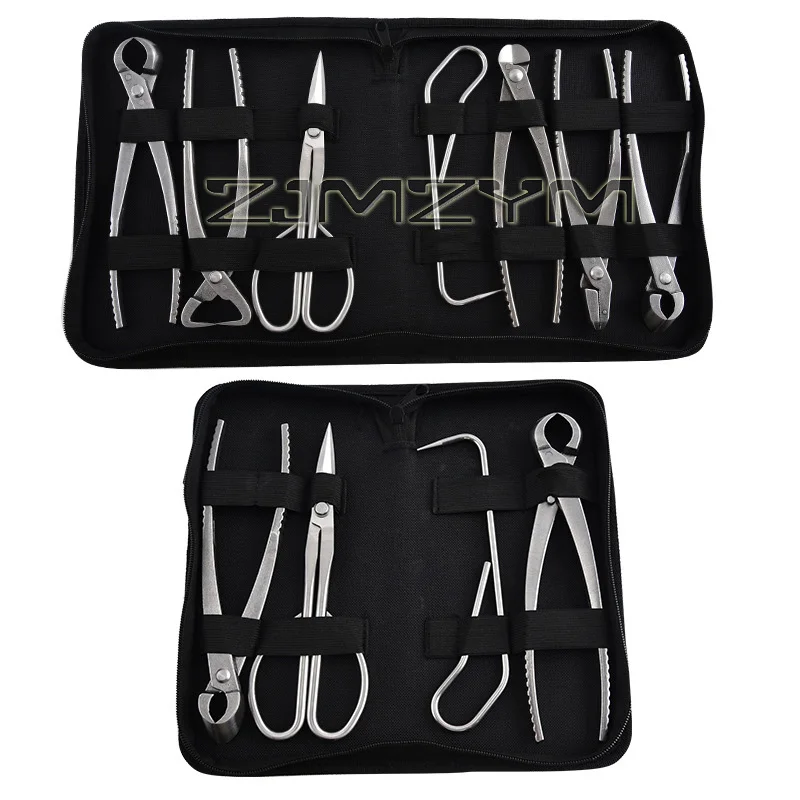 Stainless Steel Garden Tool Set with Ball Joint Pliers Diagonal Leaf Bud Shears Outdoor Gardening Equipment Portable Oxford Bag