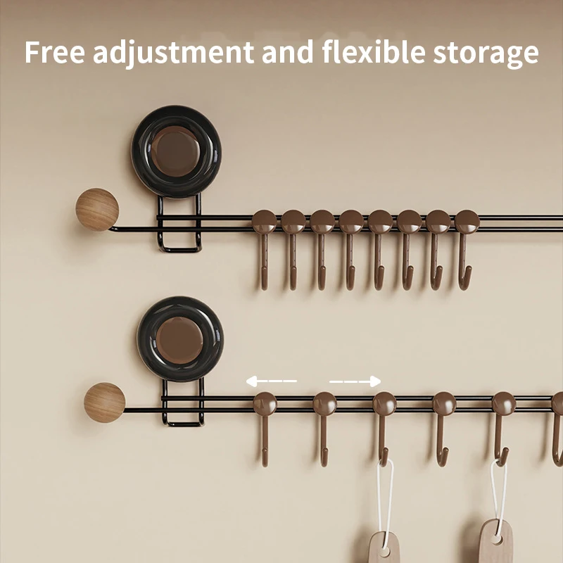 خطاف تخزين المدخل وغرفة النوم - نوع كوب شفط خالٍ من اللكمات، حامل قوي، شماعة ملابس فوق الباب