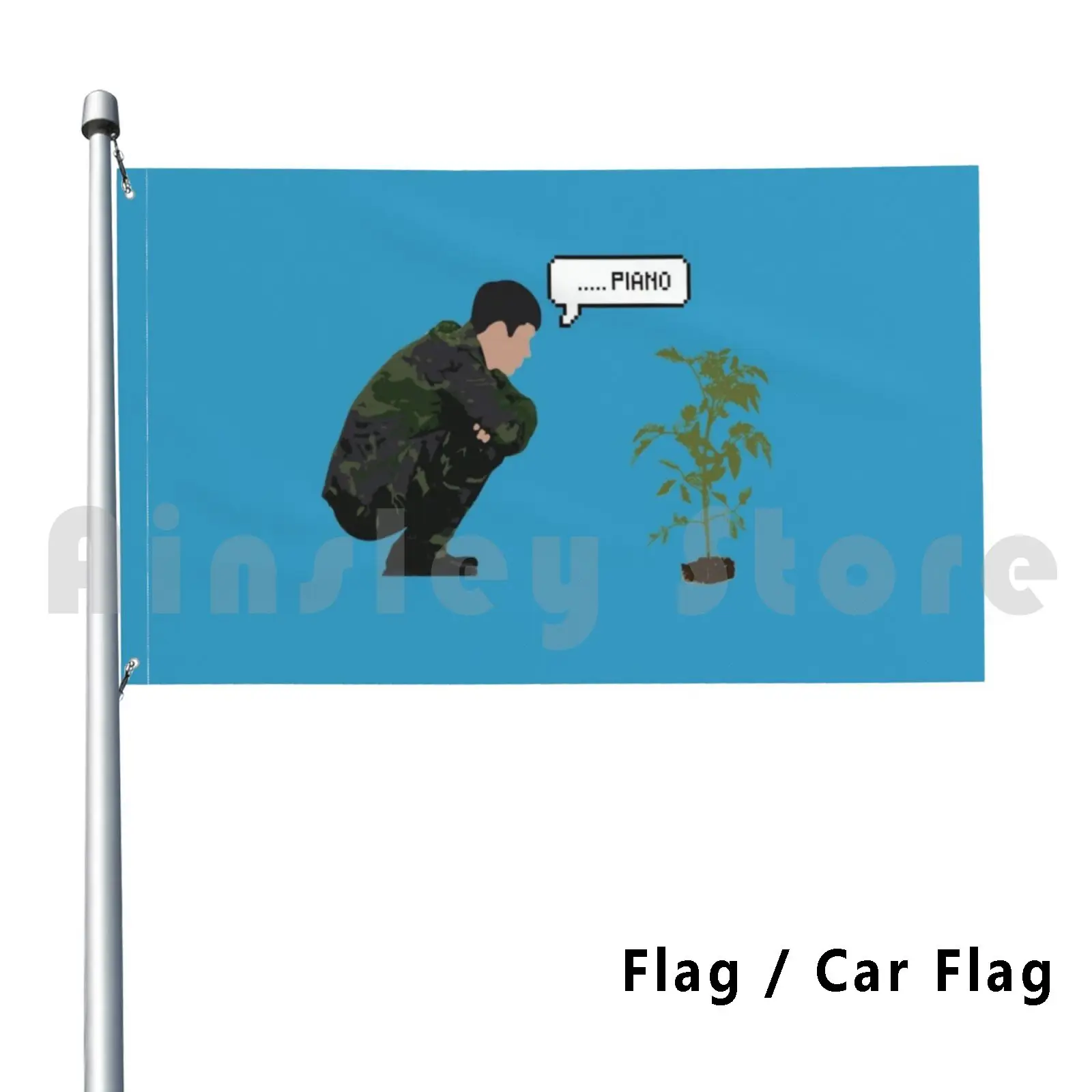 Crash Landing On You Tomato Cultivator Flag Car Flag Funny Crash Landing On You Kdrama Korean Korean Tv