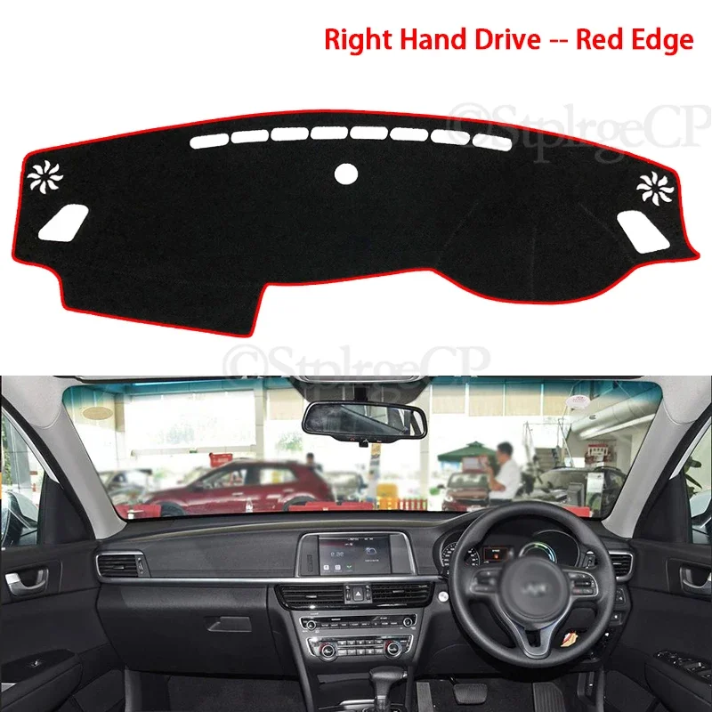 Anti-Slip Mat Dashboard Cover Sunshade Dashmat Protect Carpet Anti-UV Car Accessories for KIA Optima JF 2016 2017 2018 2019 K5
