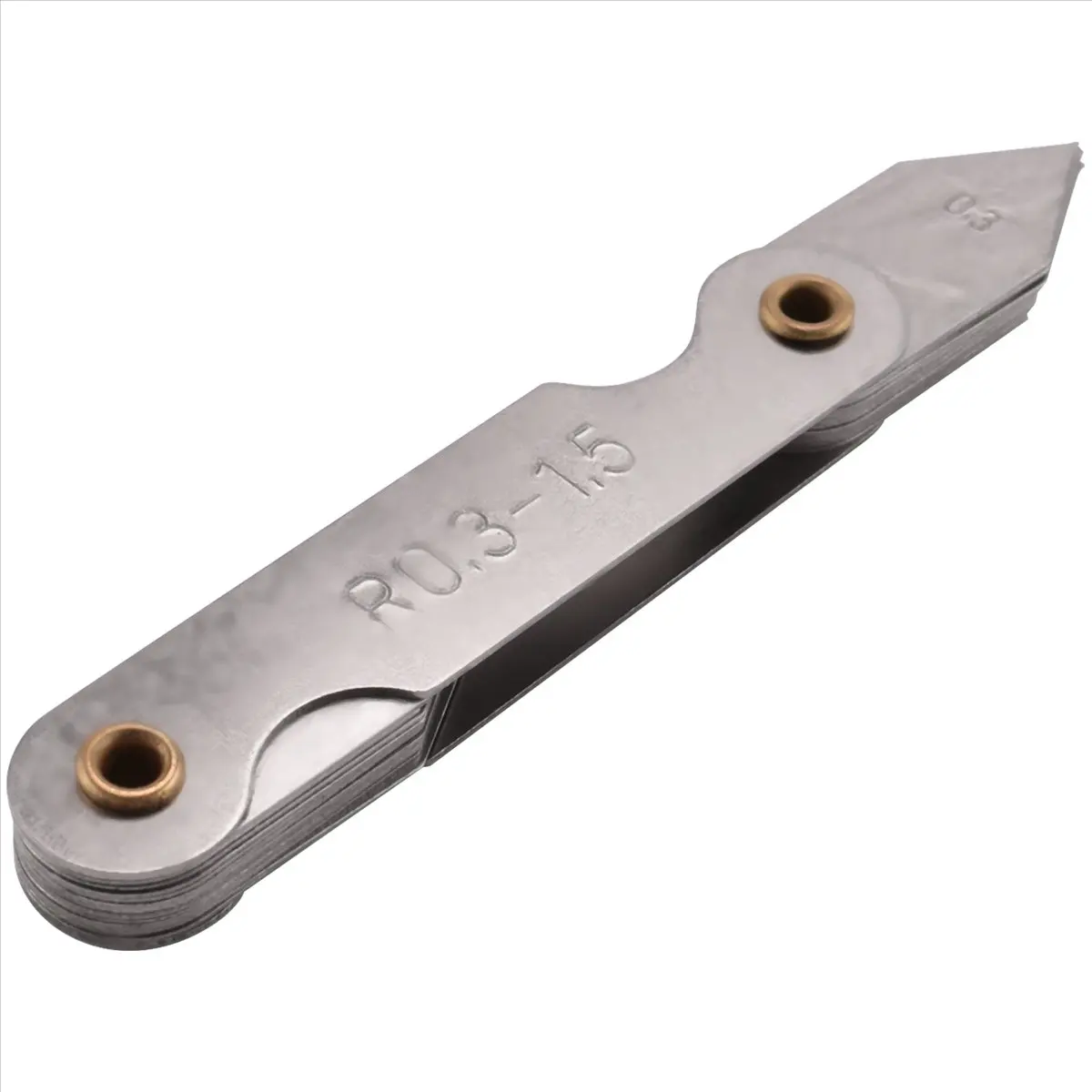 [CNIM] 6 Pcs Stainless Steel Radius Gauge with Feeler Gauge Set Arc Radius Fillet Gauge and 0.04-0.88mm Space Measure Tool