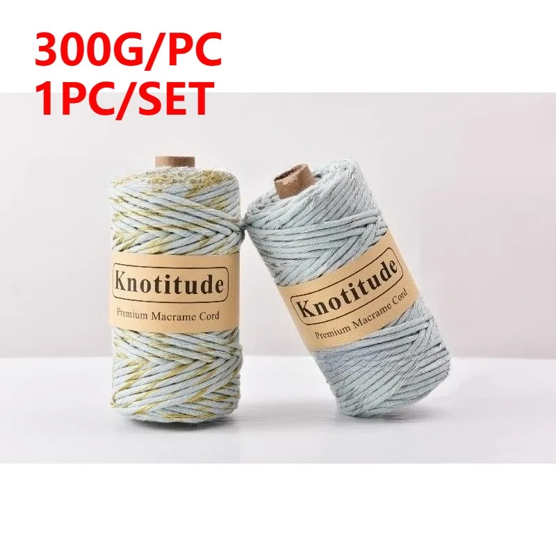 

300 г 1 шт. 3 мм нить из чистого хлопка с золотой нитью, рождественская нить в стиле деко для сумок ручной работы, шапок, нить для подарочной упаковки