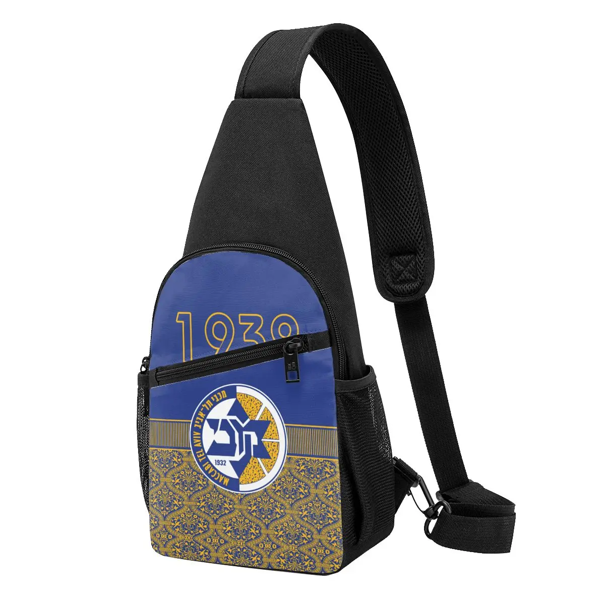 

Israel Maccabi Tel Aviv Bc Women & Men Crossbody Sling Backpack Shoulder Sling Chest Bag Travel Hiking Daypack