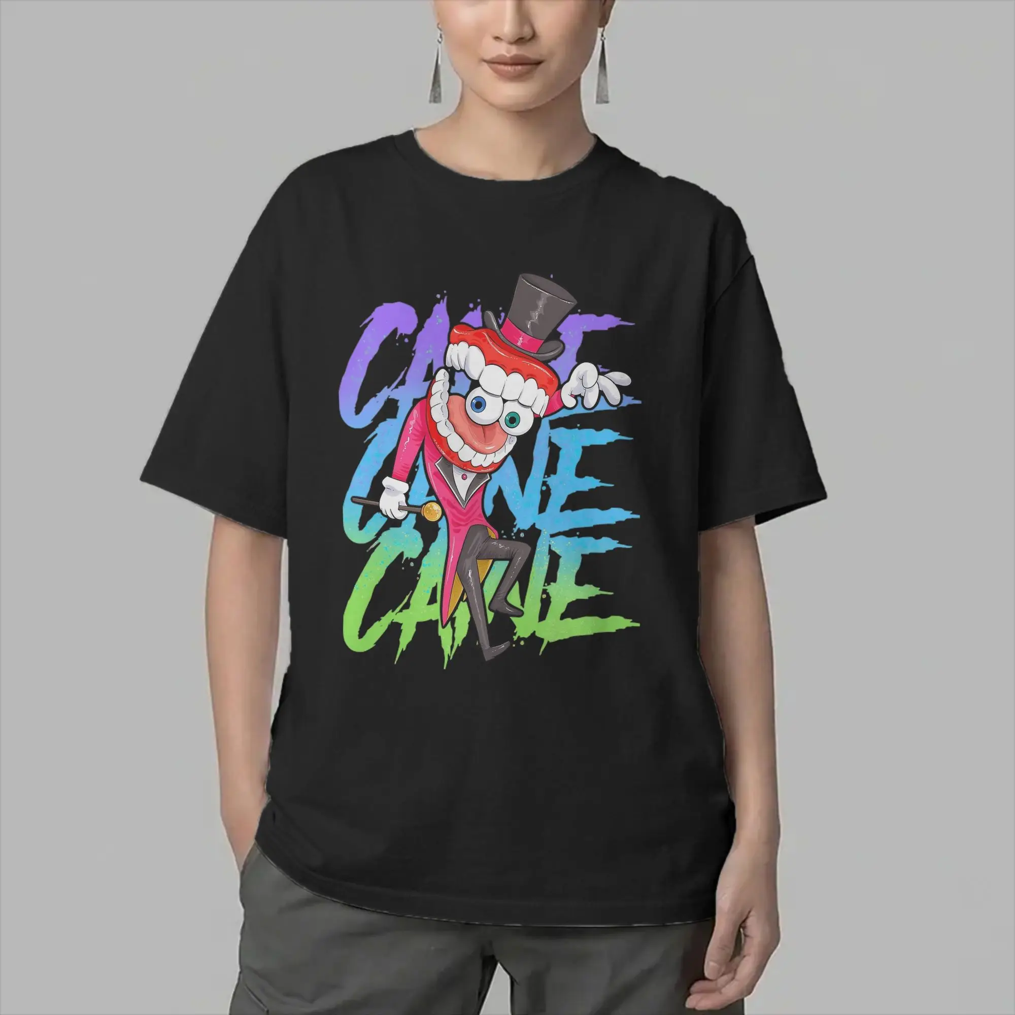 Men Cartoon Digitals Circus T Shirt  Pure Cotton Tops Fashion Short Sleeve Round Neck Tee Shirt Original T-Shirt