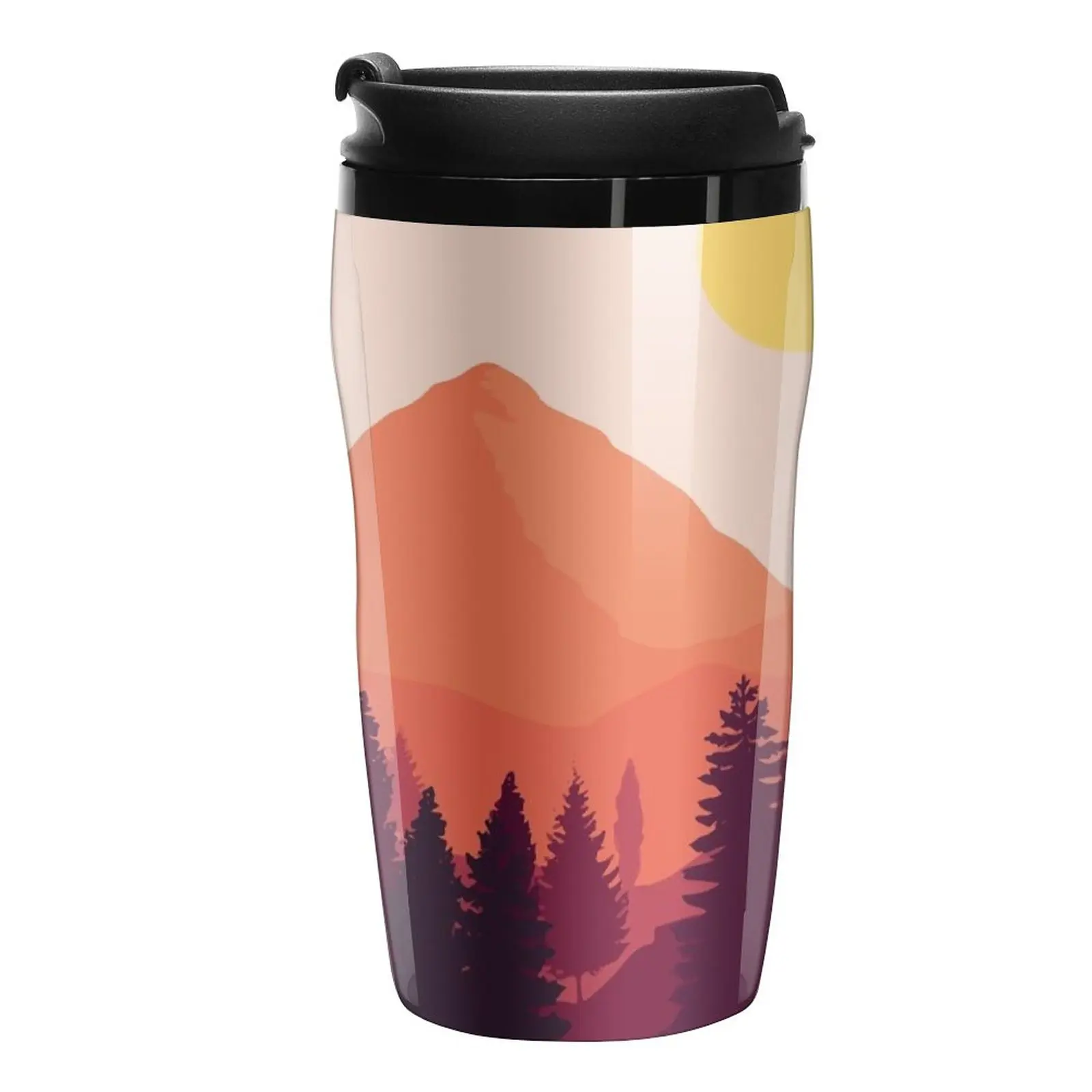 

New Forest Mountain Horizon Travel Coffee Mug Cup Coffe Thermo For Coffee