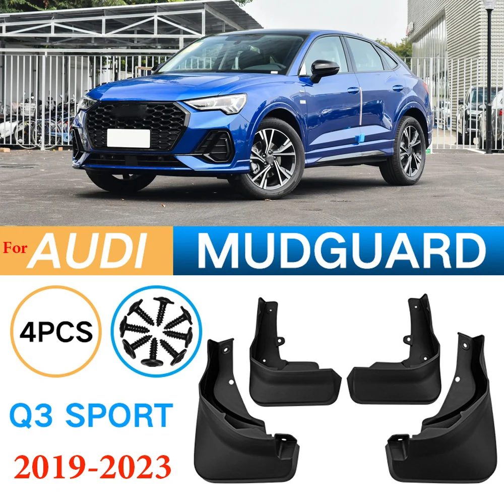 

4PCS For Audi Q3 Sport 2019 2020 2021 2022 2023 Mud Guards vFront Rear Wheels Splash Guards Fender Flaps Car-Styling