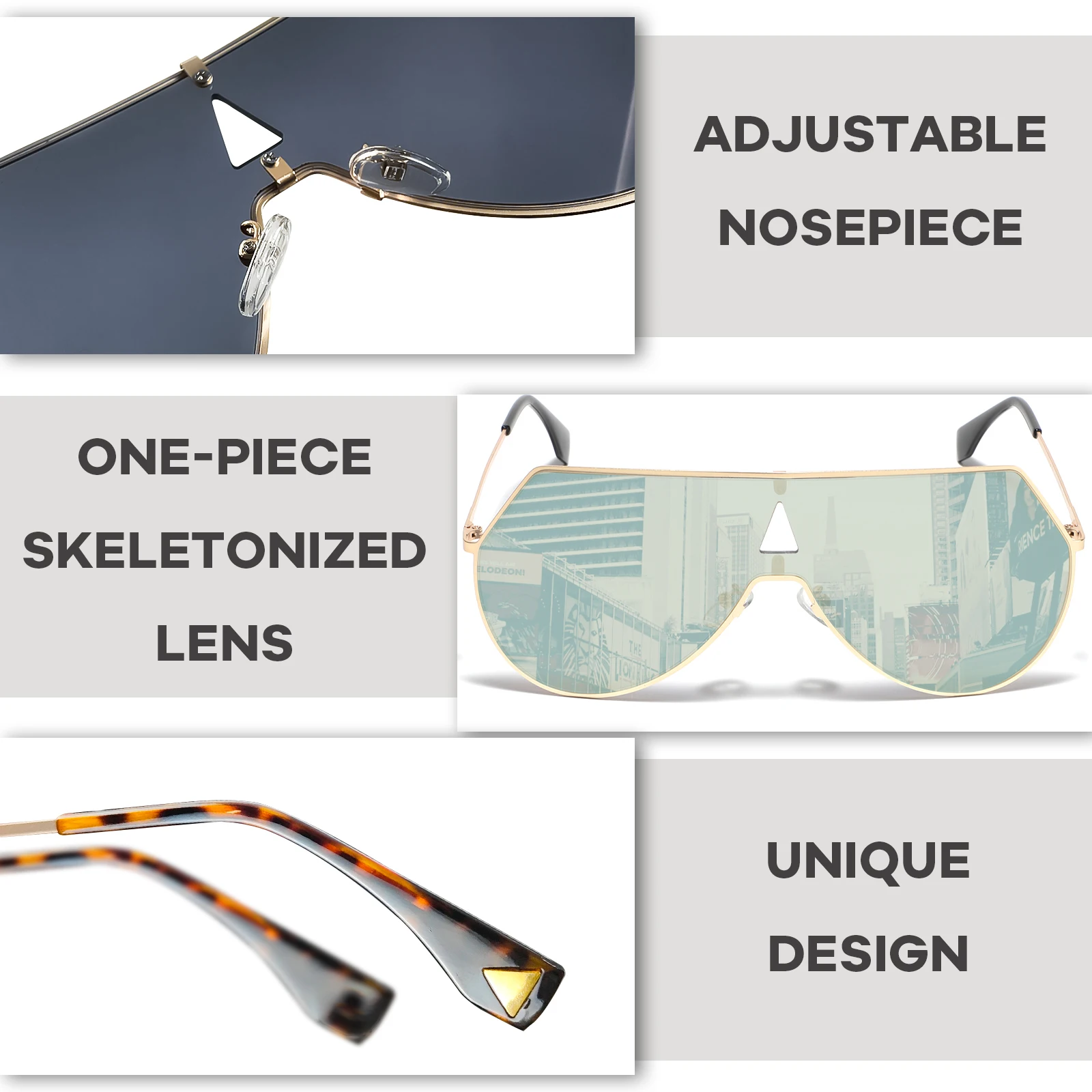 نظارات شمسية ريترو بايلوت للنساء والرجال بتصميم دائري كلاسيكي، عدسة مسطحة من قطعة واحدة للحماية من الأشعة فوق البنفسجية