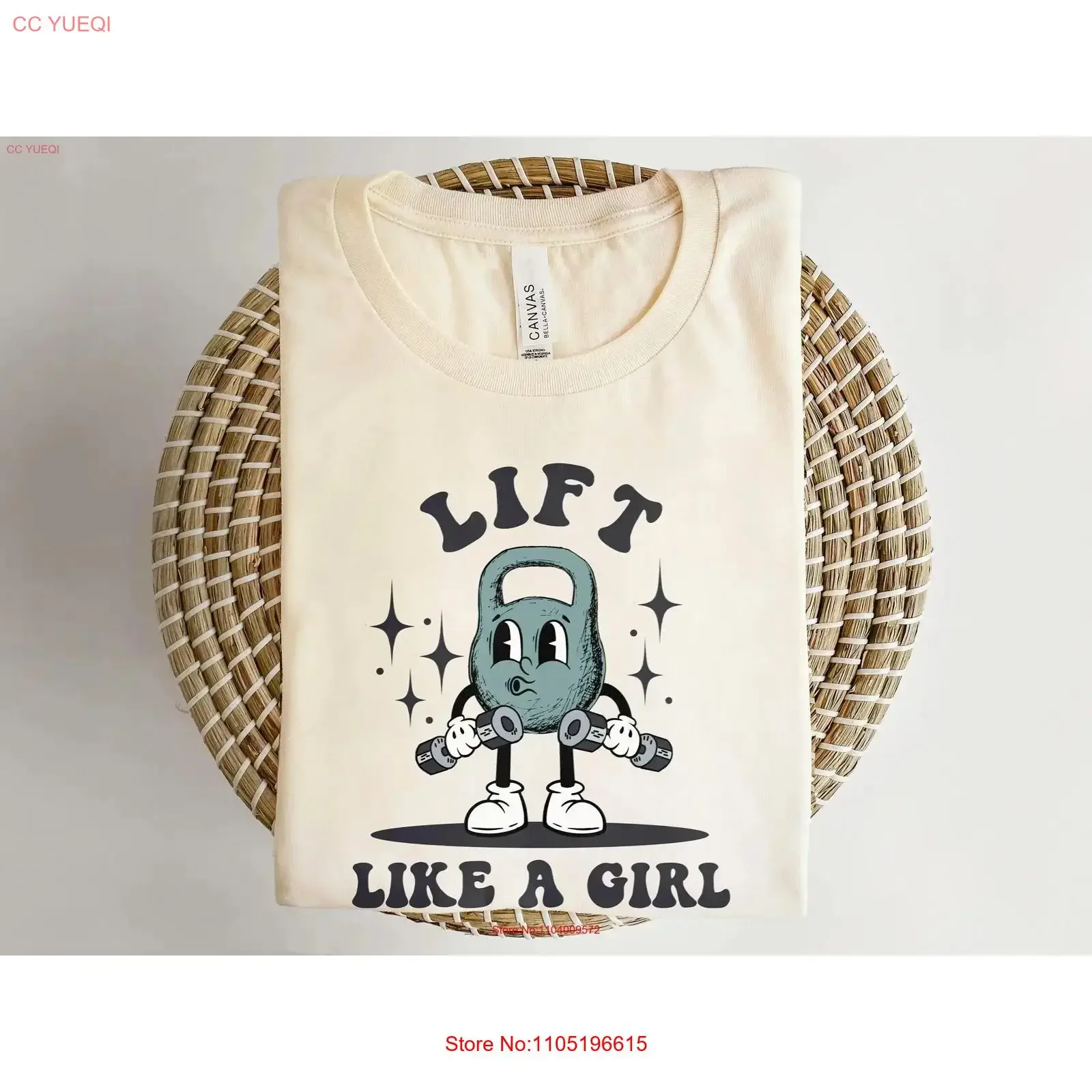 

Lift like a Girl Gym T Shirt Women Work Out Cotton Kettle Bell Dumbbell Women's Training Exercise Retro Funny Cartoon vintage