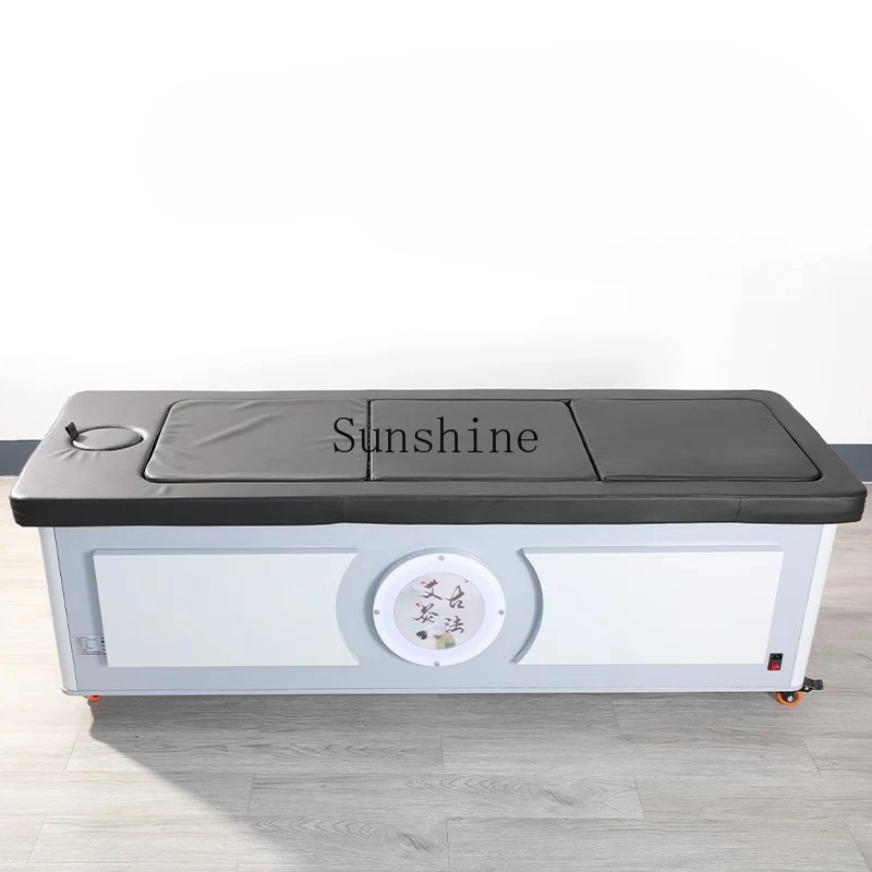 Fully automatic intelligent open flame smokeless moxibustion bed, special multi-functional physiotherapy bed for beauty salons