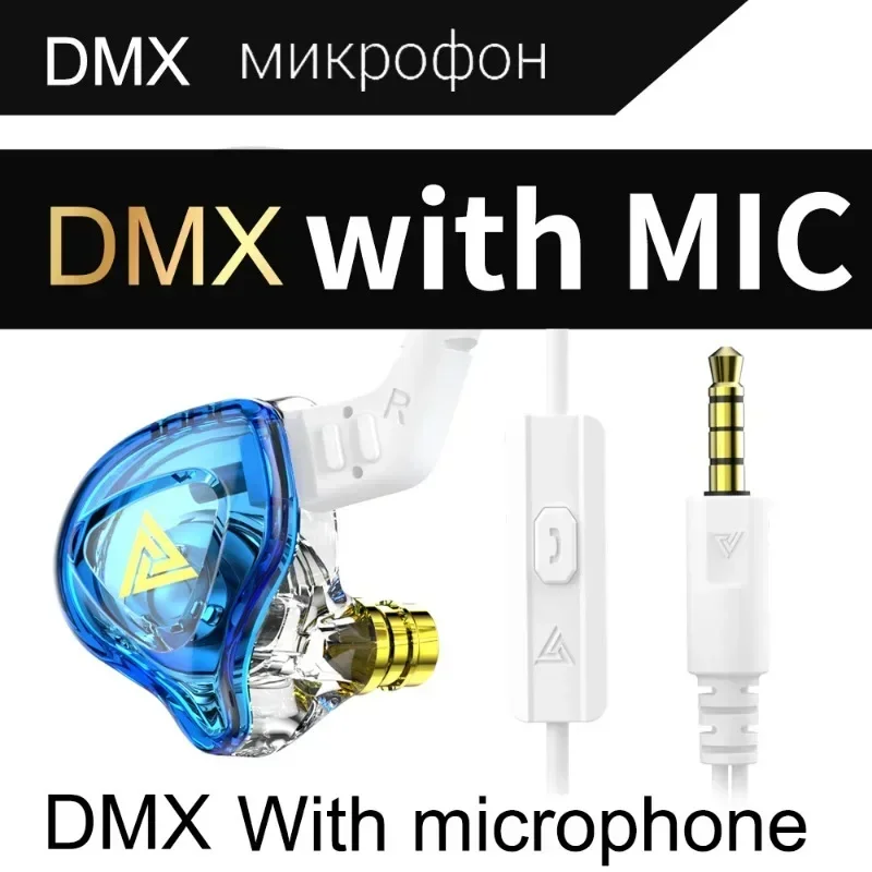 

QKZ AK6 DMX HiFi Wired Headphone In Ear Dynamic Mega Bass Stereo Earphone Cellphone Headset for Xiaomi PC Gaming Headset