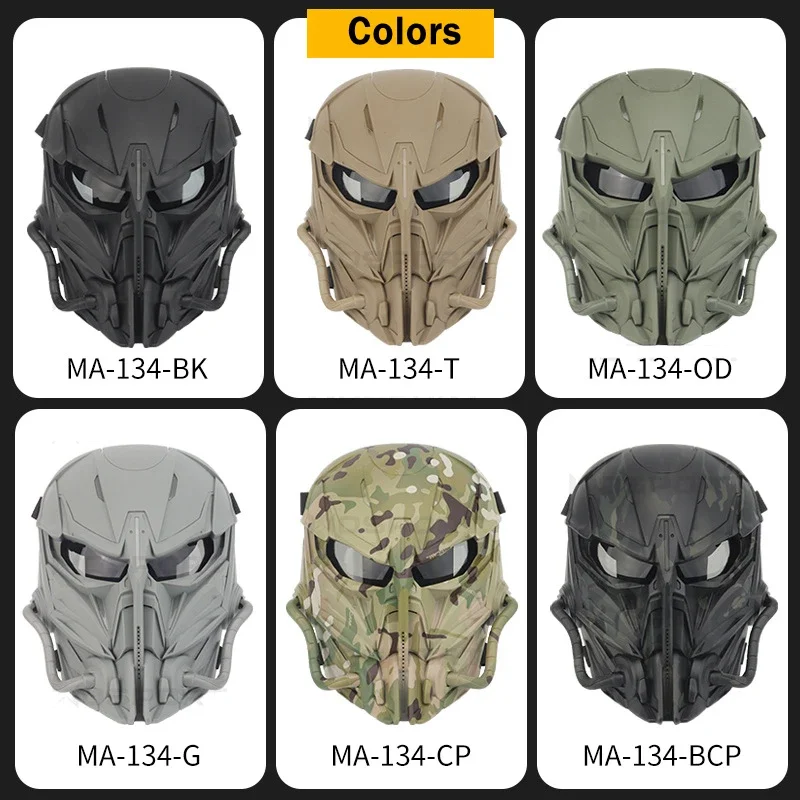 Airsoft Paintball Hunting Mask Mask Motorcycle Helmet Goggle War Game Protective Full Face Combat Face Shield