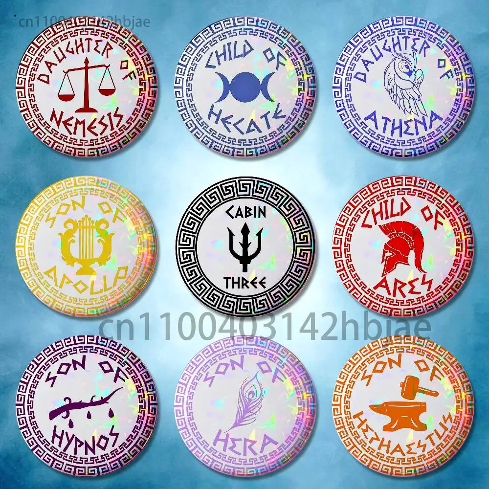 Son Daughter of Poseidon Greek 32mm 58mm 75mm 44mm 25mm Anime Badges Brooches DIY Pins Decorations Birthday Gifts