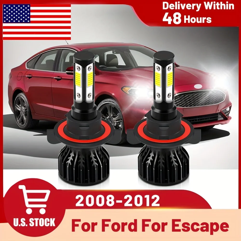 

For Ford For Escape (2008-2012) LED H13 Hi/Low Beam 6000K White, Life Hours Up To 60, 000 Hours, Plug And Play Bulbs 2PCS