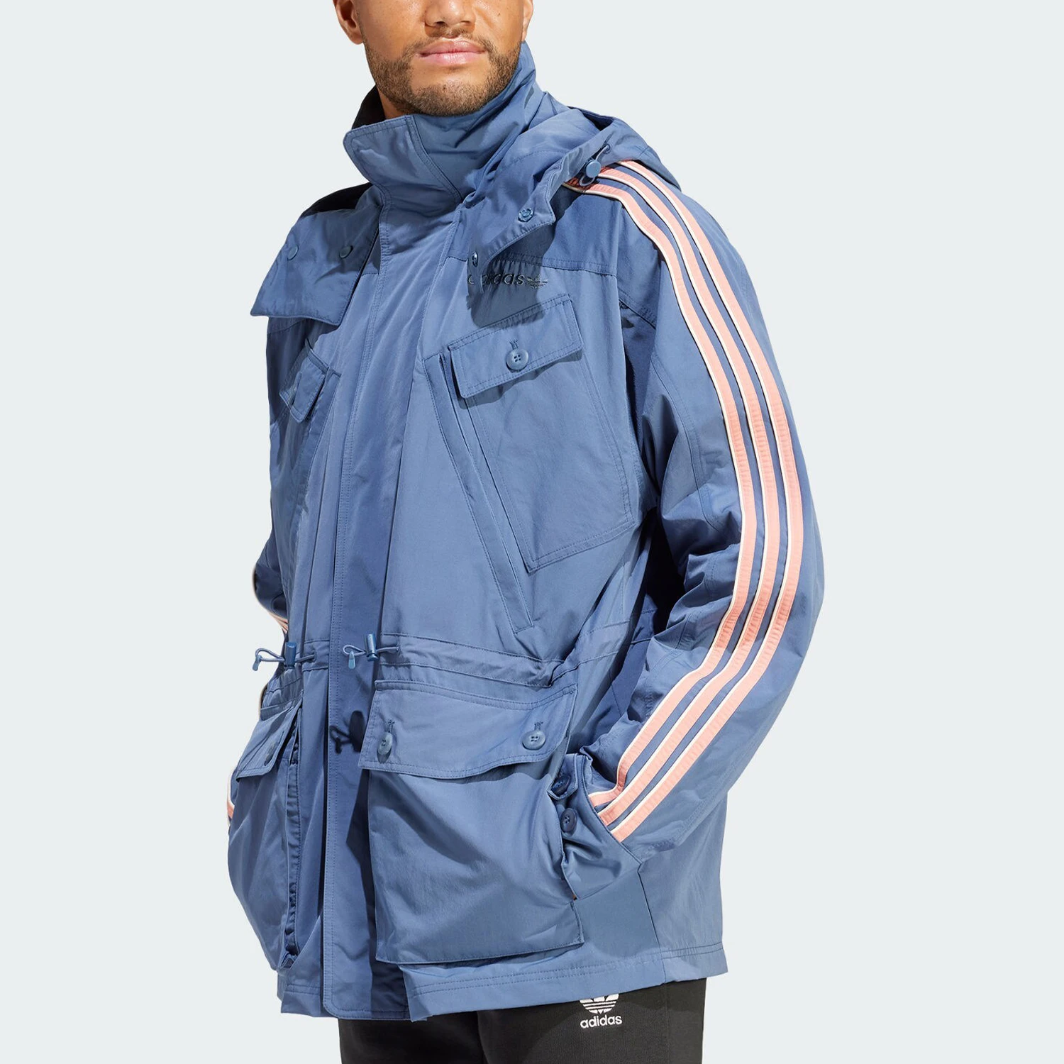 

Adidas Originals Мужская спортивная свободная куртка с капюшоном IR9397