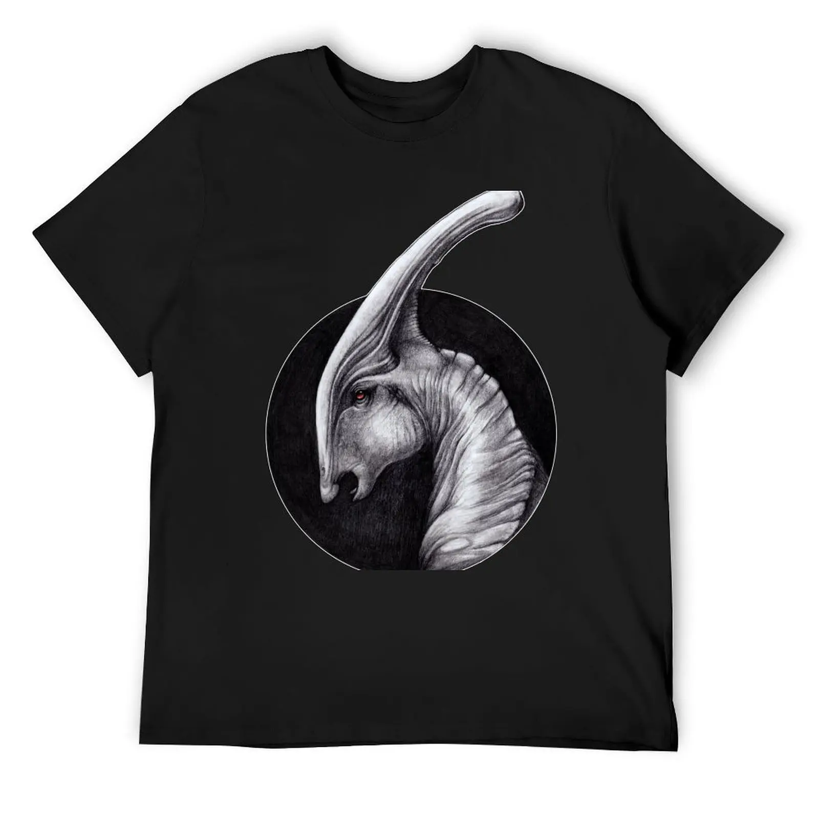 Albino Parasaurolophus Walkeri - Paleo Portrait T-Shirt oversized graphic tee boys whites mens clothing