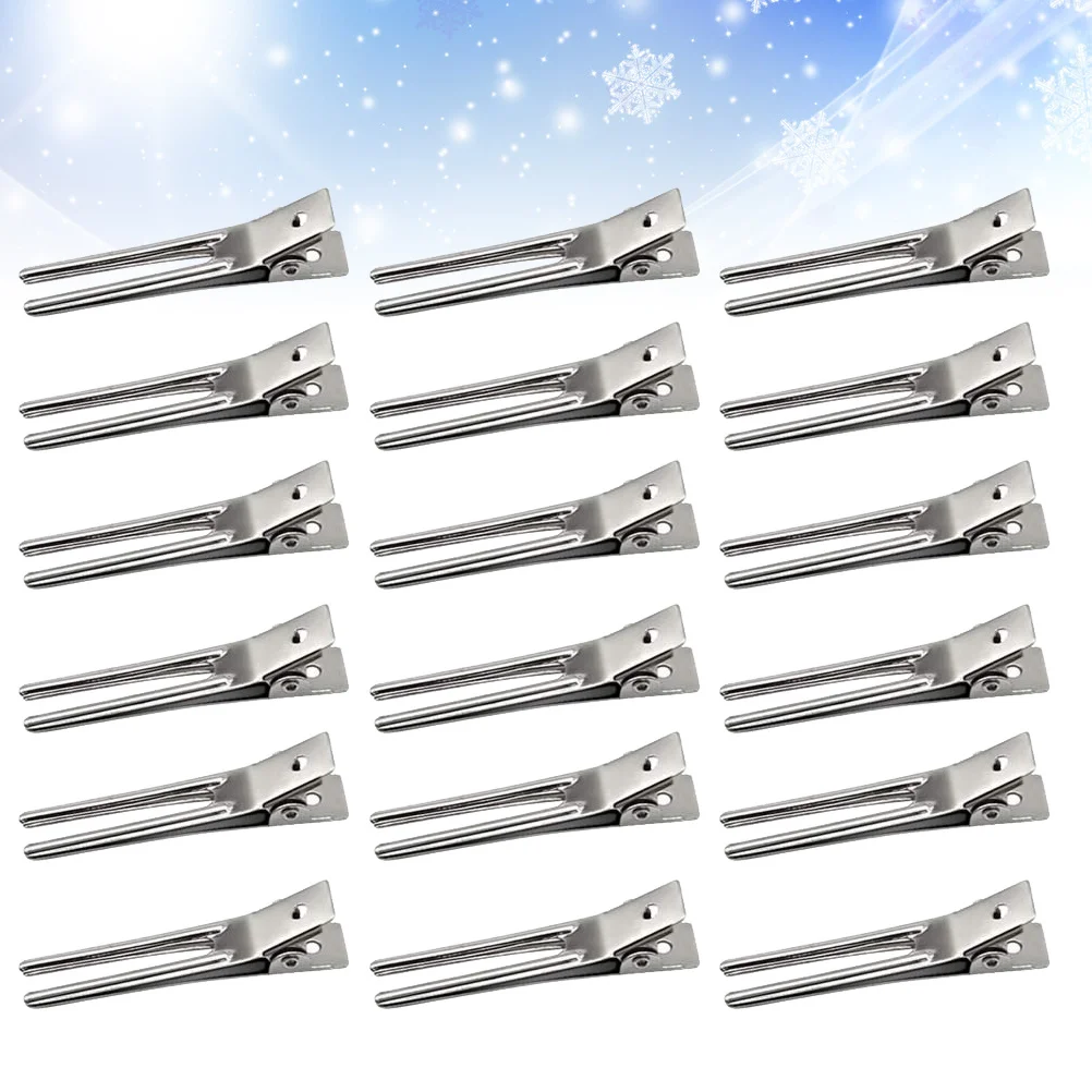 

50Pcs Metal Hair Clips Fork Design Strong Hold Salon Hairdressing DIY Bang Clips Handmade Headdress Hairdress Clip