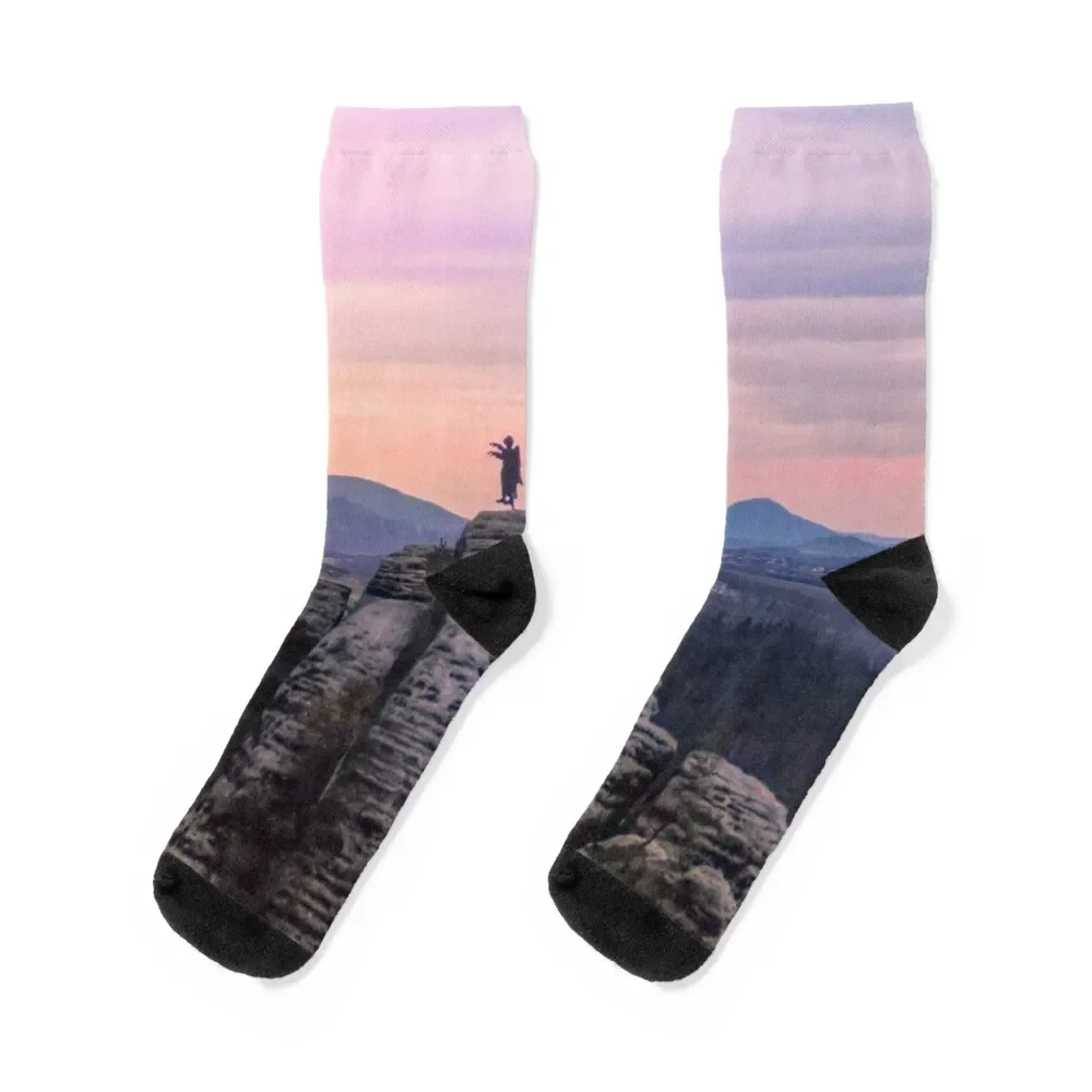 

Evening mood in the bastion Socks compression Novelties New year's winter Socks Ladies Men's