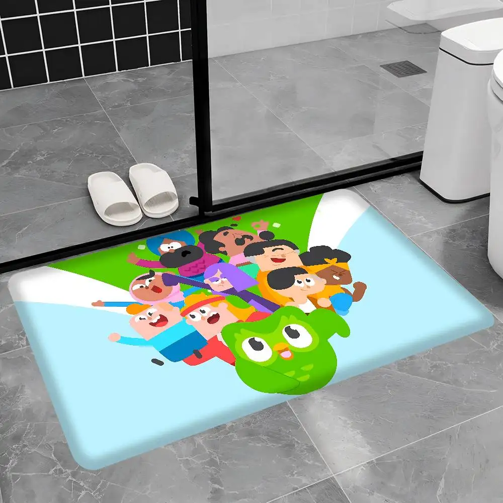 Language App D-Duolingo Cute Entrance Door Mat Nordic Style Home Doormat Bathroom-Toilet Mats Bedroom Hotel Decor Mat
