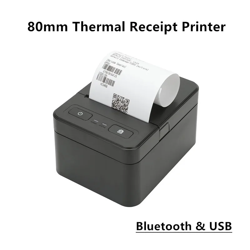 

80mm Thermal Receipt POS Printer USB Wireless Bluetooth Ticket Bill IOS Android PC Invoice Business Retail Inkless