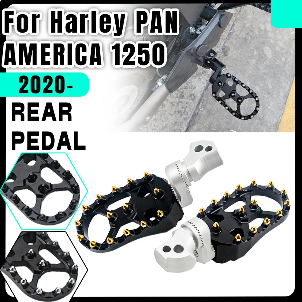 For Harley PAN AMERICA 1250 SPECIAL 1250S Pan America 1250 Rear Footpegs Motorcycle Adjustable Passenger Foot Pegs Rests Pedal
