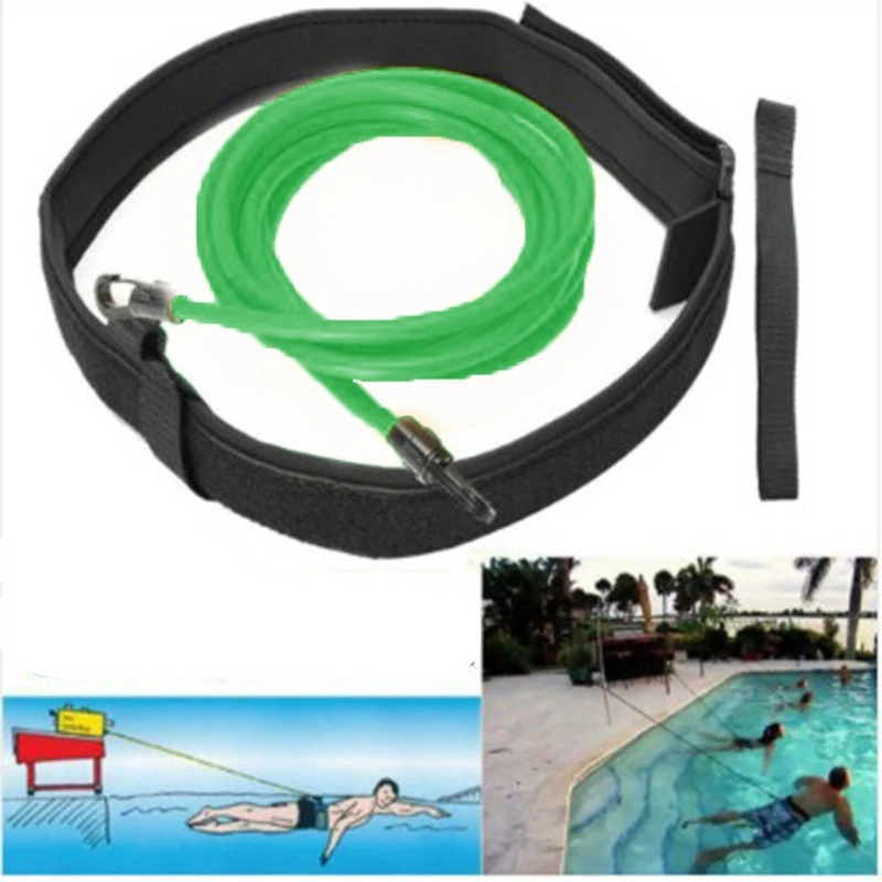 2Piece Swimming Training Resistance Elastic Exerciser Rope Exercise Rope Latex Tube Swimming Training Rope