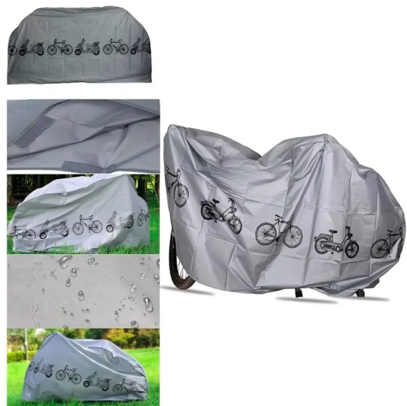 Motorcycle waterproof cover, outdoor sunscreen and rainproof bicycle cover, multifunctional dustproof electric vehicle cover