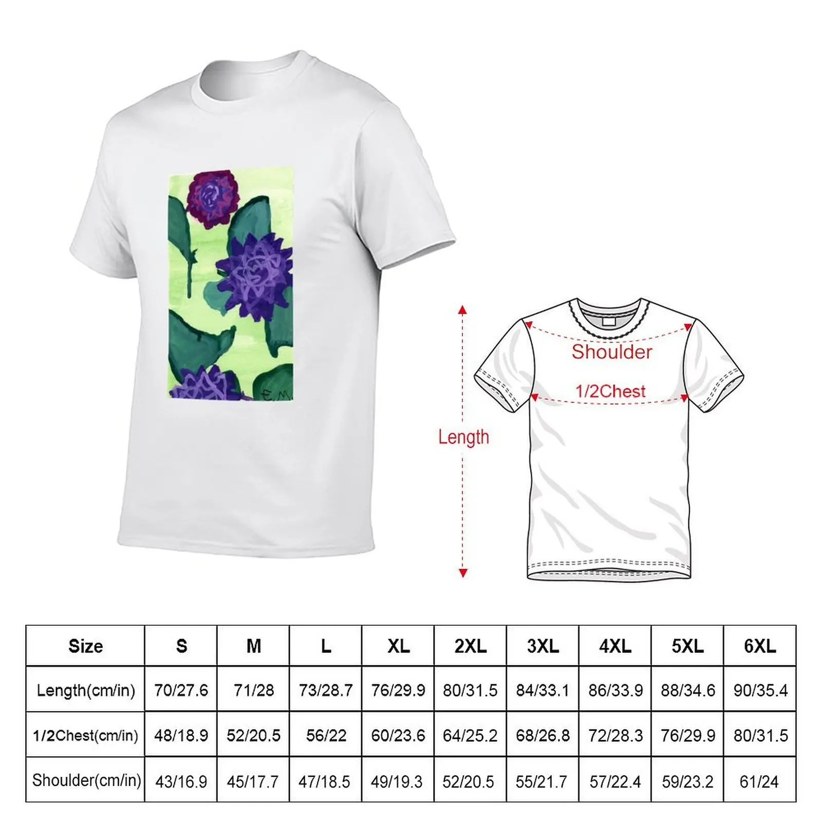 Purple flowers T-Shirt cotton man t-shirts for a boy t shirts for men