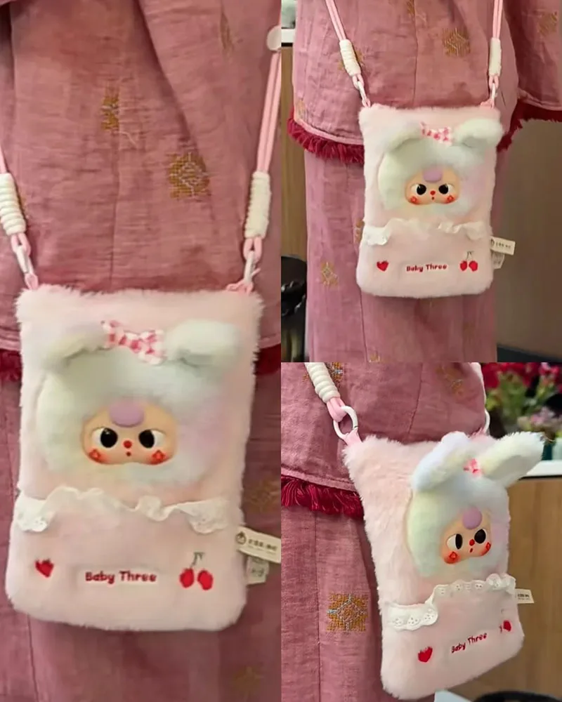 Baby Three Mobile Bag Blind Box Series Plush Mystery Box Cute Doll Anime Figures Decorative Pendant Surprise Gift Toys