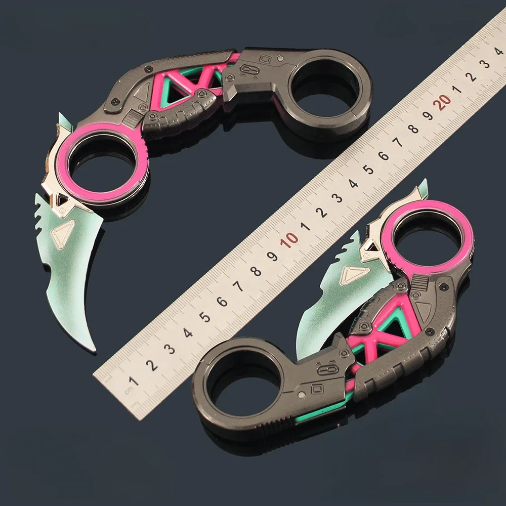 Apex jogo periférico 18cm arma raptor garra neon karambit faca samurai espada modelo de metal casa desktop ornamento presente brinquedos