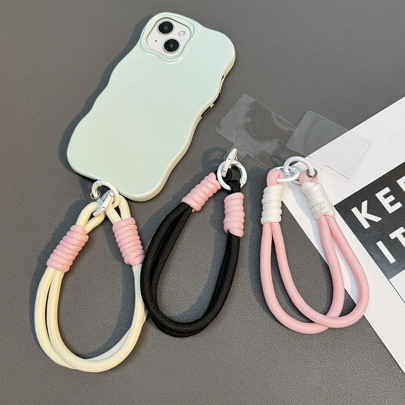 For Mobile Phone Short Lanyard Universal Colorful Hand Wrist Strap Rope For Cell Phone Case Accessories Anti Loss Keychain view 2