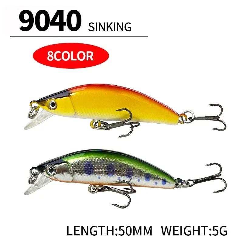 50mm 5g Mini Slow Sinking Minnow Lures Jerkbait Twitch Wobbler Artificial Bait for Peche Trout Pike Swimbait Fishing lure