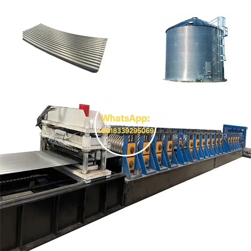 Corrugated Steel Silo Sheet Roll Forming Machine Automatic Silo Panel Making Equipment for Grain Storage Tank Production Line