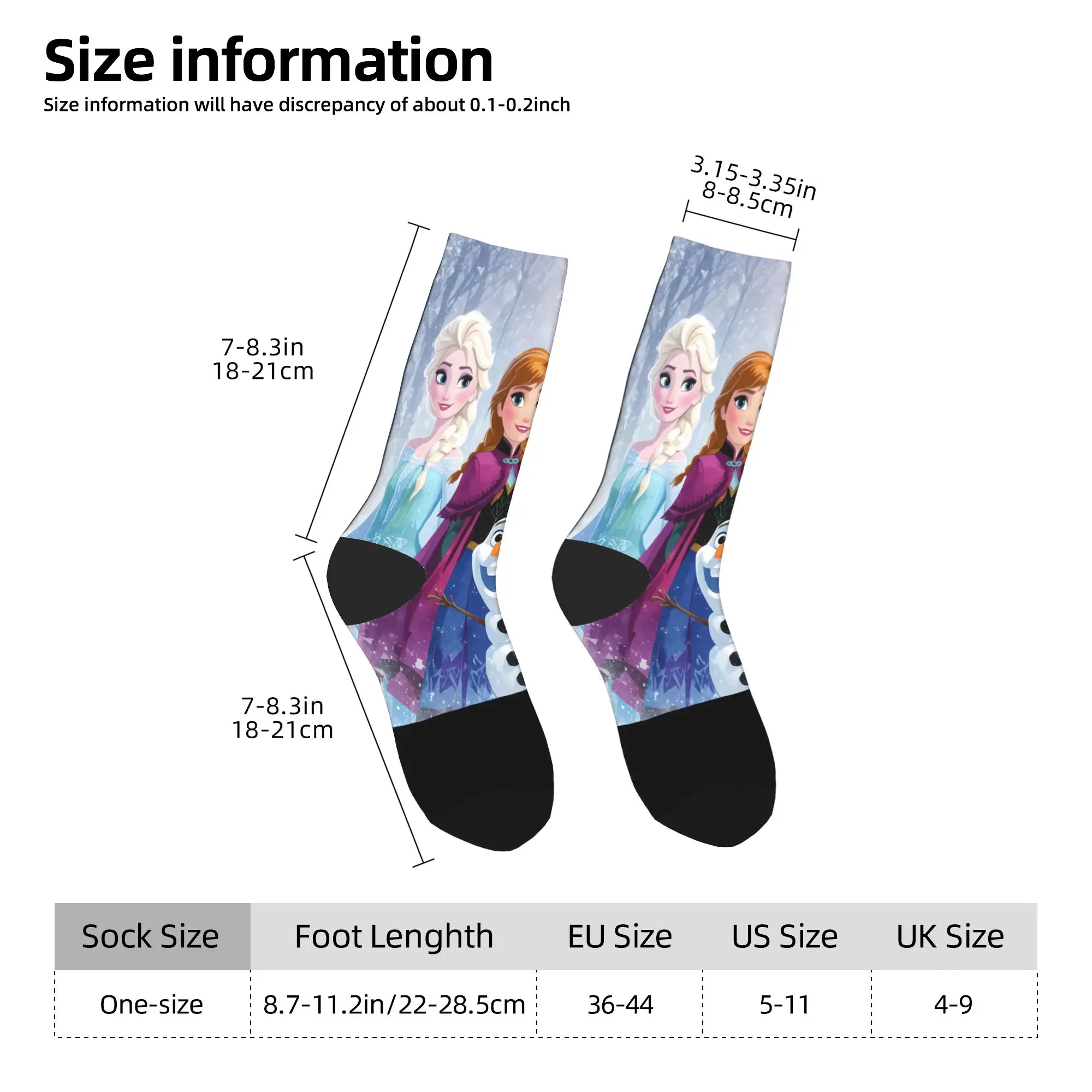 Frozens 2 الكرتون فيلم الجوارب الخريف جوارب العصرية النساء الرجال الجوارب الناعمة الدافئة نمط الجري الرياضة عدم الانزلاق الجوارب