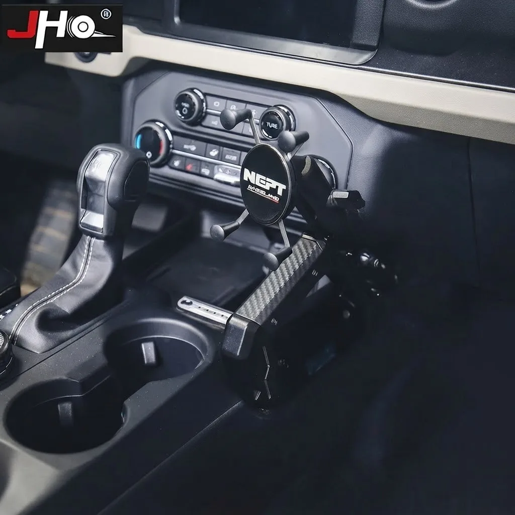 JHO Center Console Passenger Grab Handle Armrest Bar for Ford Bronco 2020-2024 Interior Accessories Trim Modification