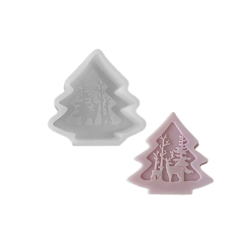 Easy Demold Silicone Mold Christmas Tree Shaped Mould for Candle Practical Mould Jewelry Making Tool