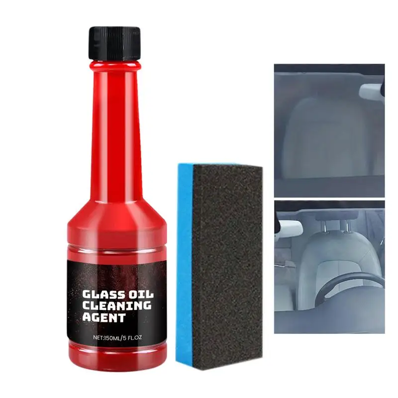 Glass Oil Cleaning Agent Car Windshield Stains Remover Auto Window Washing Solution Agent For Clear Rearview Looking-glass